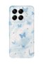 Xiaomi 17t Pro Compatible Pastel Blue Butterfly Pattern Transparent Phone Case