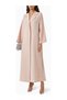 Modern Minimalist Notched Collar Abaya Reflects Elegance with Long Sleeves and Aline Silhouette - 2