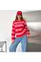 Women's Red Text Detailed Crew Neck Sweatshirt