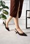 Zrct2 - buckled heeled women's shoes 4 cm brown - 5