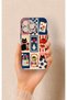 Cute Cat and Flower Pattern Silicone Case Compatible with iPhone 14 Pro Max