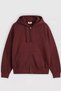 Original Zippered Tawny Port Color French Terry Claret Red Sweatshirt - 2