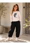 Girls Embelished Pullover Top with Puff Sleeves - 2