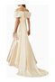 Embellished Off-Shoulder Off-The-Shoulder Satin Mermaid Women's Dress - 3