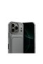 Apple iPhone 17 Pro Max Kelvin Silicone with Business Card Holder - Gray - 2