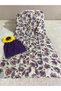 White & Purple Floral Printed Co-Ord Set - RMD9364 | White & Purple-Size:L-40-Inches
