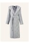 Women's Hooded Bathrobe 1652, Velvet Quality, 100% Cotton, Made in Germany