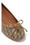 Women's Ballerina Flat Shoes with Eagle Motif - 4