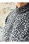 Transitional Pattern Crew Neck Knitwear Gray - 6
