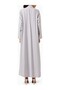 Modern Minimalist Chiffon Abaya Capture Elegance with the Notched Collar Long Sleeve A-Line Silhouette - 3