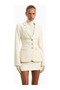 Single Breasted Cinched Waist Blazer Women's Jacket - 5