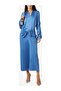 Oversize Satin Kaftan Blue Shirt - 2
