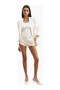 Formal Tailored Micro Structured Lyocell Blend Women's Shorts