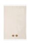 Muse Handcrafted Bead Embroidered Wool Blanket White