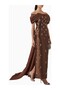 Crystal-Embellished Crystal and Pearl Detailed D Draped Women's Dress - 3