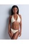 Shimmering Waters Molded Push-Up Bikini Top, Lurex Jacquard Bra with Gold Detail - 3