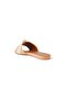 High Quality Leather Flat Bottom Orange Slippers - 3