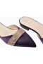 Sofistica Contrast Flats, Satin-Grosgrain, Elegant Flat Mule Stylish Italian Design - 5