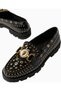 Mansion Stud Loafer, Luxury Men's / Women's Shoes with Black Patent Leather and Antique Metal Detail - 2