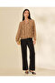 Women Brown Ruffle Detail Blouse - 5