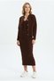 Women's Fititli Zero-Sleeve Knitwear Dress and Buttoned Cardigan Knitwear Two-Piece Set - 3