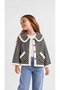 Girls' Patterned Plush Lined Jacket