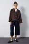 Women's Brown Polka Dot Oversized Lined Trench Coat with Tie Detail 32002 - 5