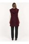 Asez Boutique Hooded Long Plush Vest with Heart Buttons and Pockets 9029 - 4