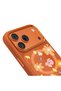 iPhone 18 Pro Max Compatible Case with M-Safe Feature, Floral Design, Flower Series Cover, Orange - 7