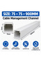 PVC Cable Trunking 75x75x900mm with Cover, Plastic Electrical Wire Duct Cable Raceway for Wire Management, Home, Office & Workshop - 2