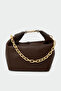 Yoges Chain Detailed Women's Handbag - Aci Brown