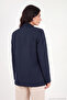 Hakim Lapel Collar Cross Closure Button Detailed Blazer Jacket Women's Jacket 6524064 - 7