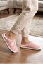 Women's Powder Cute Dog Embroidered Plush Velvet House Slippers Non-Slip Silent