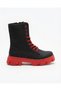 Children's fur-lined lace-up winter boots thick sole daily sports boots - 2