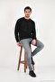 Cotton Ribbed Crew Neck Sweater Men's Sweater 5906102 - 6
