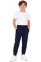 Girls'/Boys' Flat Navy Blue Color School Sweatpants with Elastic Waist and Pockets - 2