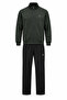 Men's Shoulder Camisole Detail Jacket Bottom Cotton Tracksuit Set 26719 Khaki-Black - 3