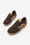 Women's Sneaker Lace-Up Suede Sports Shoes Starse Gold Brown - 4