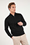 Cotton Half Zipper High Collar Knitwear Sweater Men's Sweater 7028404 - 3