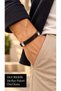 Reldano Garnetline Black Leather Men's Bracelet - Burgundy Braided Front Strip