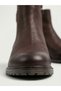20745K Genuine Leather with Buckle Detail, 3cm Flat Sole Boots for Women - 5