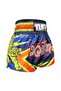 Muay Thai Shorts Boxing Trunks Traditional Style (Tuf-Ms616-Blu) - 3