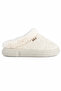 Unisex Ecru Plush House Slippers – Thick Soled Winter House Shoes Size 37-41