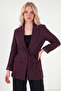 Polka Dot Lined Waist-Tie Blazer Jacket Women's Jacket 6524049 - 4