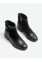 20745K Genuine Leather with Buckle Detail, 3cm Flat Sole Boots for Women - 4