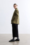 Green Removable Hooded Trench Coat - 5