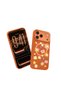 iPhone 18 Pro Max Compatible Case with M-Safe Feature, Floral Design, Flower Series Cover, Orange - 8
