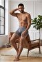 Men's Comfortable Flexible Seamless Gray Boxers - 2