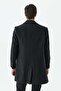 Anthracite Comfort Fit Mono Collar Woolen Coat - 8