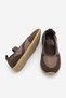 Women's Suede Textured Strappy Mary Jane Casual Sports Ballerina Sneaker Ronda Brown Suede - 7